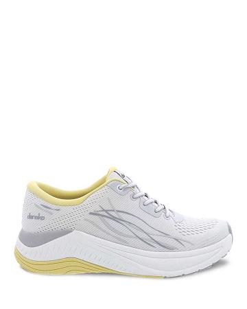 Baskets Dansko Pace Mesh Femme Blanche Jaune | FR 659RVD